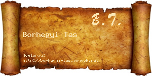Borhegyi Tas névjegykártya